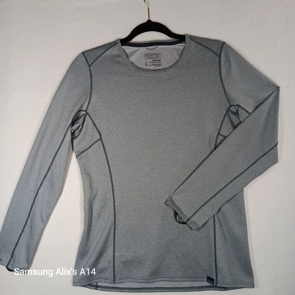 Patagonia Capilene Midweight Crew Gray long sleeve Shirt - Women's size Medium